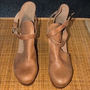 FP Movement by Free People Tan Leather Mules